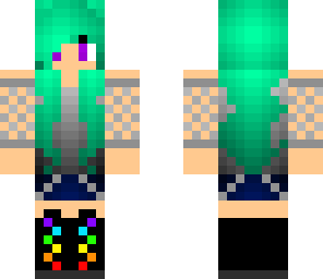 finished green haired girl