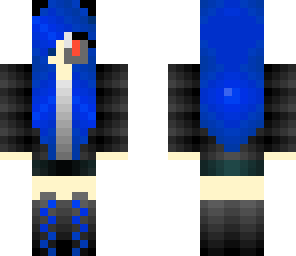 blue cyborg girl