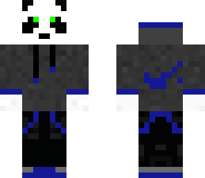 dark blue panda with jacket