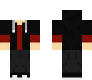 black hooded red shirt boy