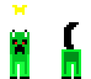 creeper cat with a ster