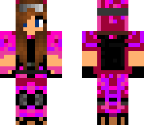 pink camoed army girl