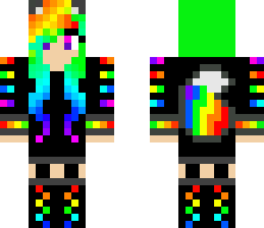 rainbow wolf girl