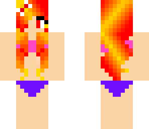 fire princess bikini girl