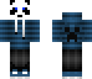 blue hoodie panda