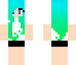 simple blue and green hair template