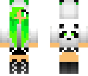 green girl panda