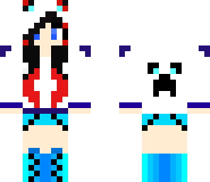 panda girl black-red