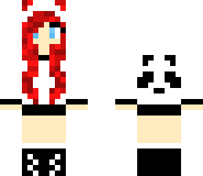 panda girl red