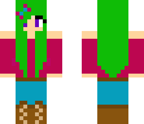 green hair girl