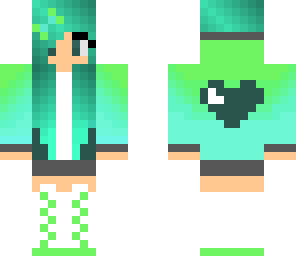 cute green and blue girl