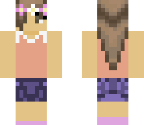 pink tanktop and flower girl
