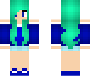 teal haired girl