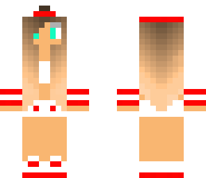 red and white skater girl