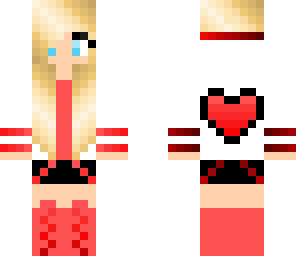 red heart girl