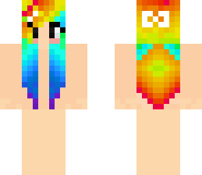 cute rainbow hair and skin base
