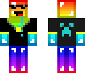 rainbow cool guy with a headset