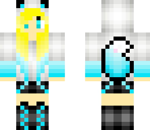 blonde blue fox girl