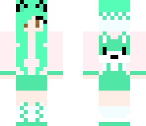 cool mint fox hoodie