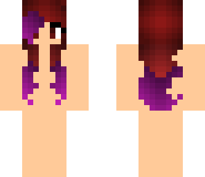 red hair skin base with purple highlights 