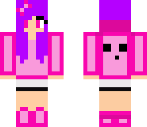 pink and purple slime girl