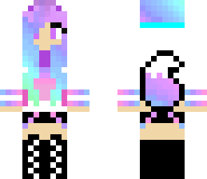 colorful wolf girl