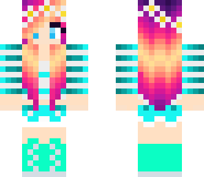 blue rainbow girl