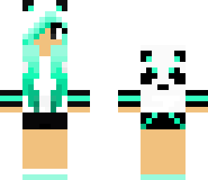 blue panda girl