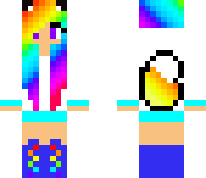 rainbow girl and fox