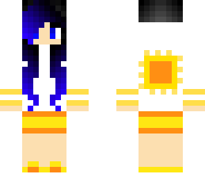 blue haired sun girl