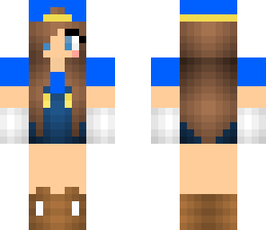tomboyish kinda a blue mario girl 