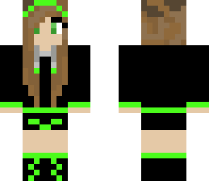 green hoodie girl