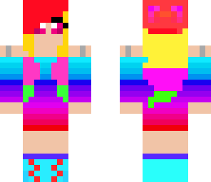 rainbow girl with bow