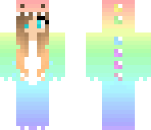 rainbow pastel dinosaur girl