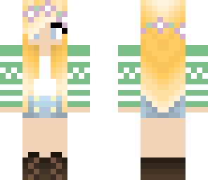green blonde sweater girl