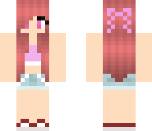 cute pink haired girl