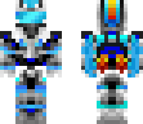 blue soldier with jet pack