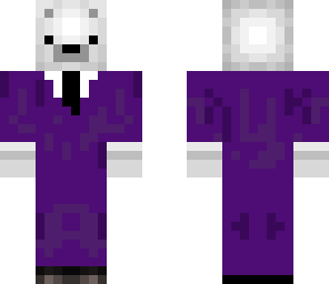 purple suited polar bear