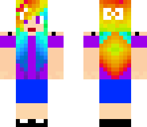 rainbow hair girl