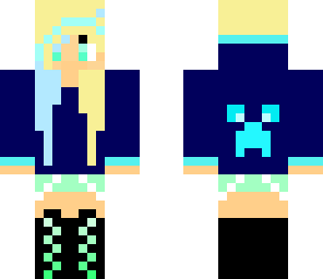 blue gamer girl
