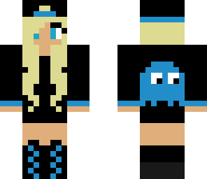 pacman blue ghost girl