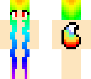 rainbow wolf girl base