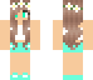 mint green flower crown