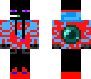 blue and red ender man 