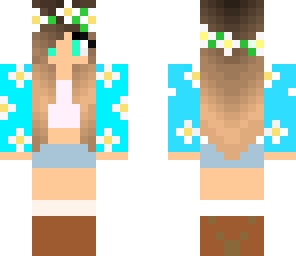 blue daisy girl