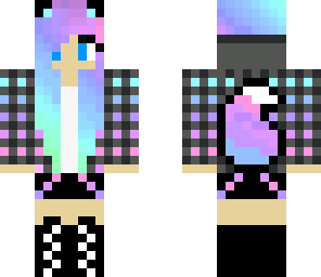 cute blue and pink wolf