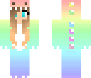 edited rainbow dino girl