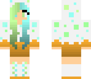 light green and light blue cake girl