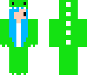 chibi green dino