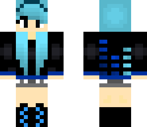 cool blue dj girl